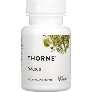 Thorne Research - D-5000 - Vitamine D3 - 5000 IE - 60 Capsules