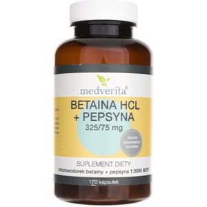 Medverita - Betaïne Hcl + Pepsine - Spijsverteringsenzymen - 120 Capsules