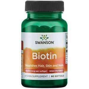 Swanson Biotine 10000 mcg - 60 Capsules