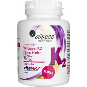 Aliness Vitamine K2 Mono FORTE MK-7 200 mcg - 60 Capsules
