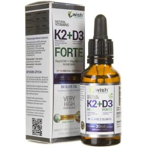Wish Vitamine K2 MK-7 D3 FORTE druppels - 30 ml