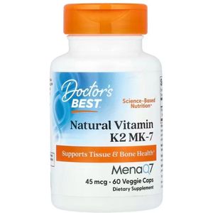 Doctor's Best Natuurlijke vitamine K2 MK-7 met MenaQ7 ® 45 mcg - 60 capsules
