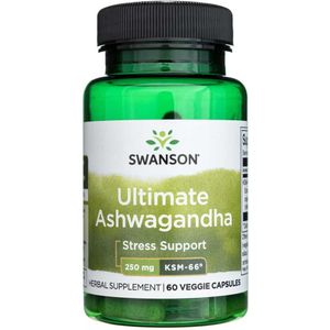 Swanson Ultimate Ashwagandha KSM-66 250 mg - 60 plantaardige capsules