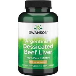 Swanson Argentijnse gedroogde runderlever 500 mg - 120 capsules