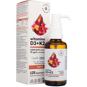 Aura Herbals Vitamine D3 4000 IU + K2, MCT, druppels - 50 ml