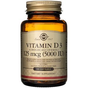 Solgar Vitamine D3 125 mcg (5000 IU) - 100 Softgels