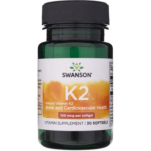 Swanson Health Vitamin K 2 50mcg 30 softgels Swanson