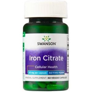 Swanson IJzercitraat 25 mg - 60 Capsules
