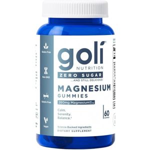 Goli Nutrition Zero Sugar Magnesium, Blueberry - 60 Gummies
