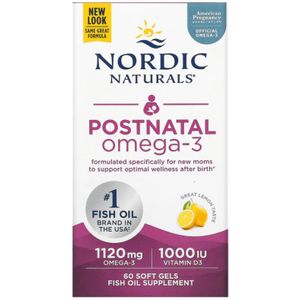 Nordic Naturals Postnatale Omega-3 Citroen 560 mg - 60 Softgel