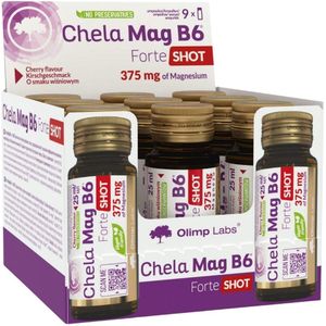 Olimp Chela-Mag B6 Forte Shot, Kersensmaak - 9 Ampullen