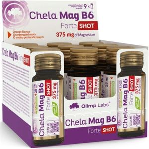 Olimp Chela-Mag B6 Forte Shot, Sinaasappelsmaak - 9 Ampullen