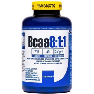 Yamamoto BCAA 8:1:1, Vertakte aminozuren - 200 tabletten