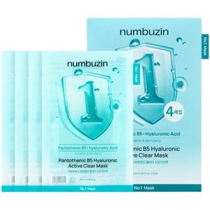 Numbuzin No.1 Pantothenic B5 Hyaluronic Active Clear Mask - 5 stuks