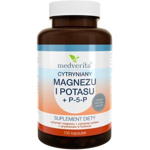 Medverita Magnesium- en kaliumcitraten + P-5-P - 100 capsules