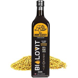 Bilovit Gouden Lijnzaadolie Koudgeperst - 1000 ml