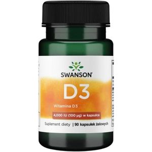 Swanson Vitamine D3 4000 IU (100 mcg) - 90 Capsules