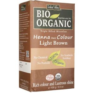 Indus Valley Henna Haarkleuring Lichtbruin - 100 g