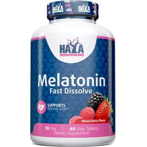 Haya Labs Melatonine Fast Dissolve 10 mg, Gemengde bes - 60 tabletten