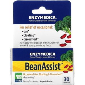 EnzymdicaBeanAssist (Alpha Galactosidase) - 30 Capsules