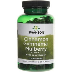 Swanson Kaneel, Gymnema, Moerbei Complex - 120 Capsules