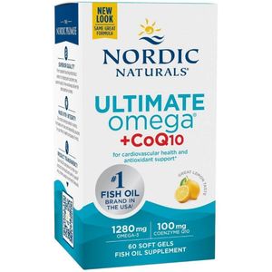 Nordic Naturals Ultimate Omega + CoQ10, Citroen - 60 Capsules