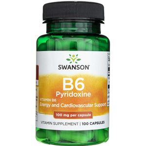 Swanson Vitamine B6 Pyridoxine 100 mg - 100 Capsules