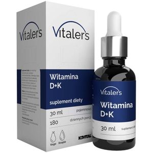 Vitaler's Vitamine D3 2000 IU K2-MK7 75 mcg, druppels - 30 ml