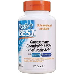 Doctor's Best - Glucosamine Chondroïtine MSM + Hyaluronzuur - 150 Capsules