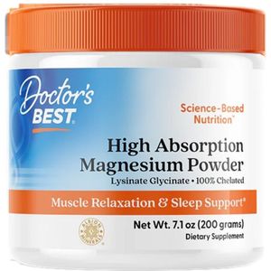Doctor's Best Magnesiumpoeder  met hoge absorptie - 200 g