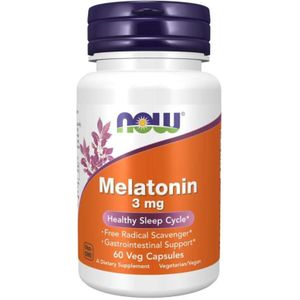 Now Foods Melatonine 3 mg - 60 plantaardige capsules