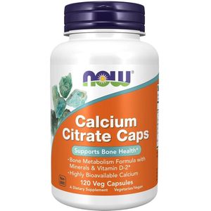 Now Foods Calcium Citraat Caps - 120 plantaardige capsules