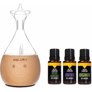 Bilovit etherische olievernevelaarset + 3 etherische oliën