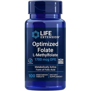 Life Extension Verbeterde geoptimaliseerde foliumzuur 1700 mcg - 100 tabletten