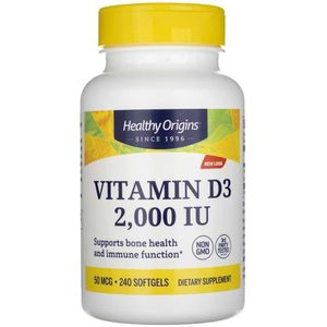 Healthy Origins Vitamine D3 2000 IU - 240 softgels