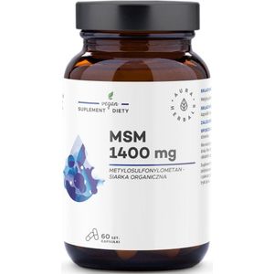 Aura Herbals MSM 1400 mg, Organische zwavel - 60 capsules