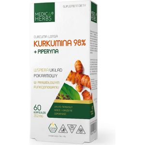 Medica Herbs Curcumine 98% Piperine - 60 Capsules