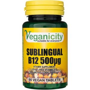 Veganicity Vitamine B12, Sublinguaal 500 mcg - 90 tabletten