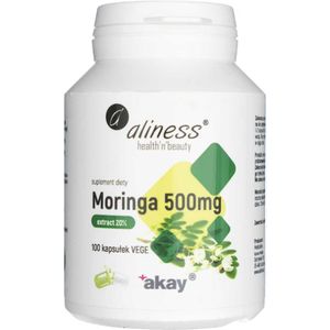 Aliness Moringa Extract 20% 500 mg - 100 plantaardige capsules