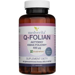 Medverita Q-Folate Actief Foliumzuur 400 mcg - 120 Capsules