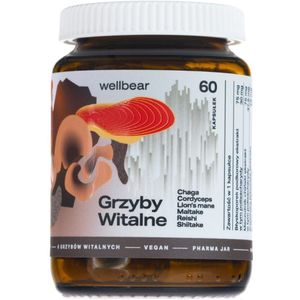Wellbear Vitale Paddenstoelen - 60 Capsules