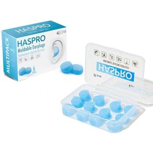 Haspro MOLD 6P Blauw gegoten oordopjes - 6 paar