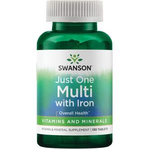 Swanson Just One Multi met ijzer - 130 tabletten
