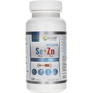 Wish Selenium 200 mcg + Zink 15 mg + Prebioticum - 120 Capsules