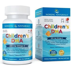 Nordic Naturals - Children's DHA Xtra - Vetzuren - St RAW bes - 250 mg - 180 Zachtegels