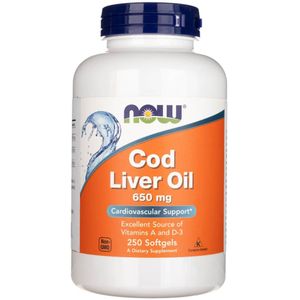 Now Foods Levertraan 650 mg - 250 softgels