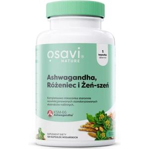 Osavi Ashwagandha KSM-66, Rosacea en Ginseng - 60 Capsules