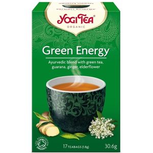 Yogi Tea Green Energy, Kruiden, Guarana en Kombucha - 17 Zakjes