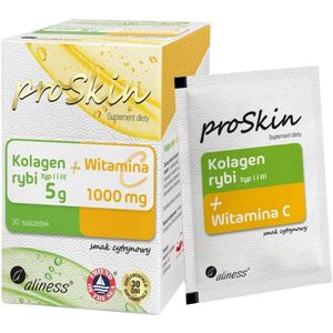 Aliness proSkin viscollageen 5 g + vitamine C 1000 mg, Citroen - 30 Zakjes