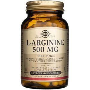 Solgar L-Arginine 500 mg - 100 plantaardige capsules
